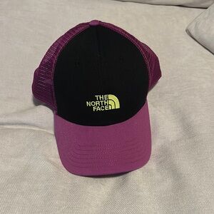 The North Face Black and Purple Trucker Hat